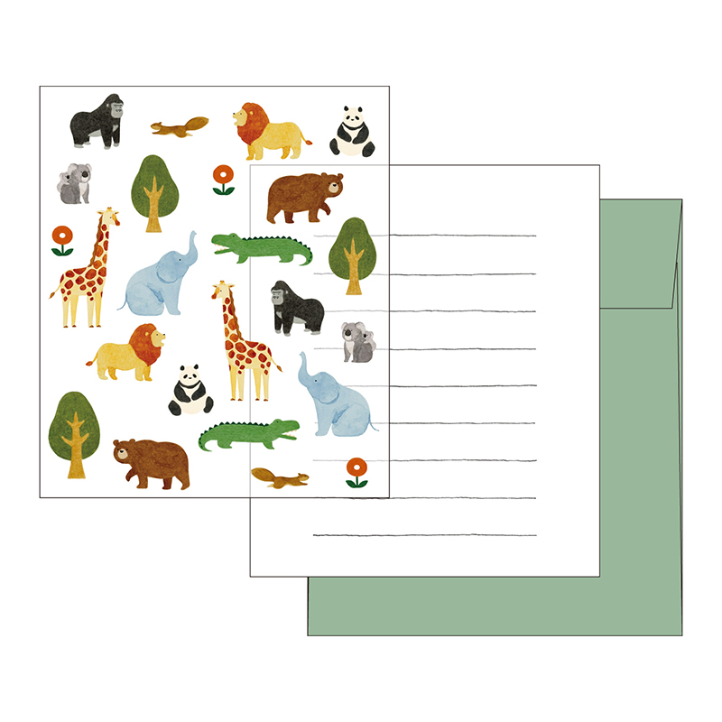 HATTE ハッテ レターセット Zoo